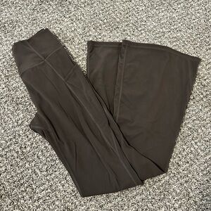 BuffBunny Brown Contour Flare Pocket Leggings